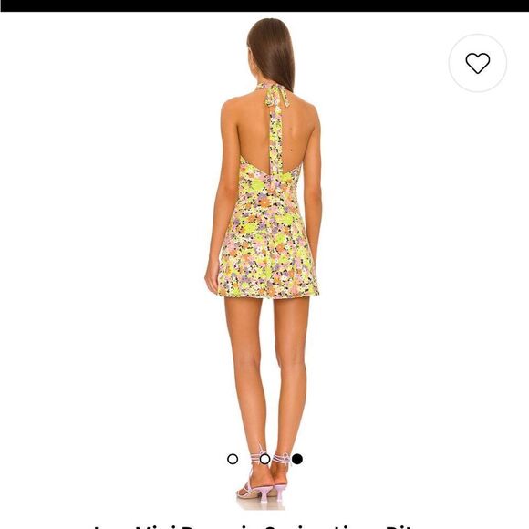 AFRM Izzy Mini dress spring lime daisy revolve sexy small s - Picture 3 of 8